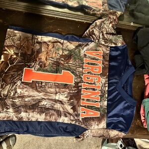 Virginia Camouflage Kids Shirt - Blue and Brown